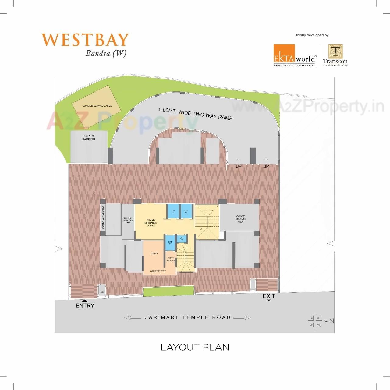Layout of real estate project Westbay located at Andheri, MumbaiSuburban, Maharashtra