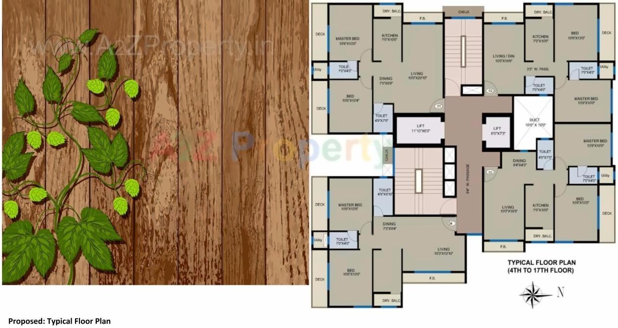 Layout of real estate project Western Woods located at Borivali, MumbaiSuburban, Maharashtra