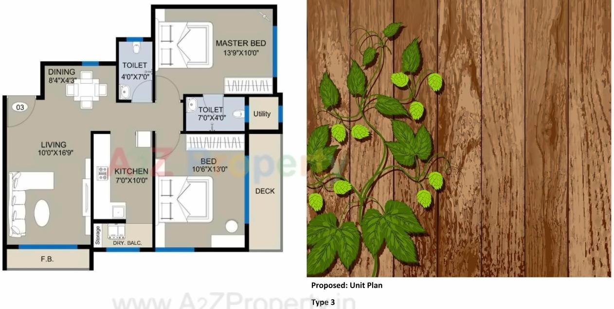 Layout of real estate project Western Woods located at Borivali, MumbaiSuburban, Maharashtra