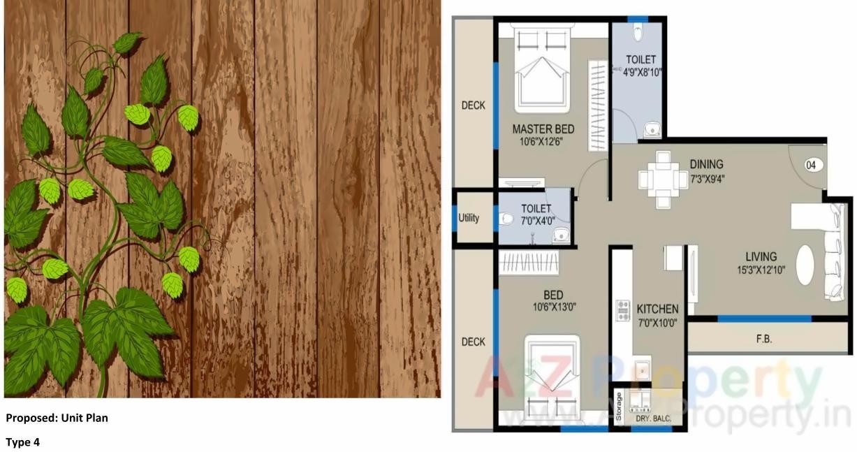 Layout of real estate project Western Woods located at Borivali, MumbaiSuburban, Maharashtra