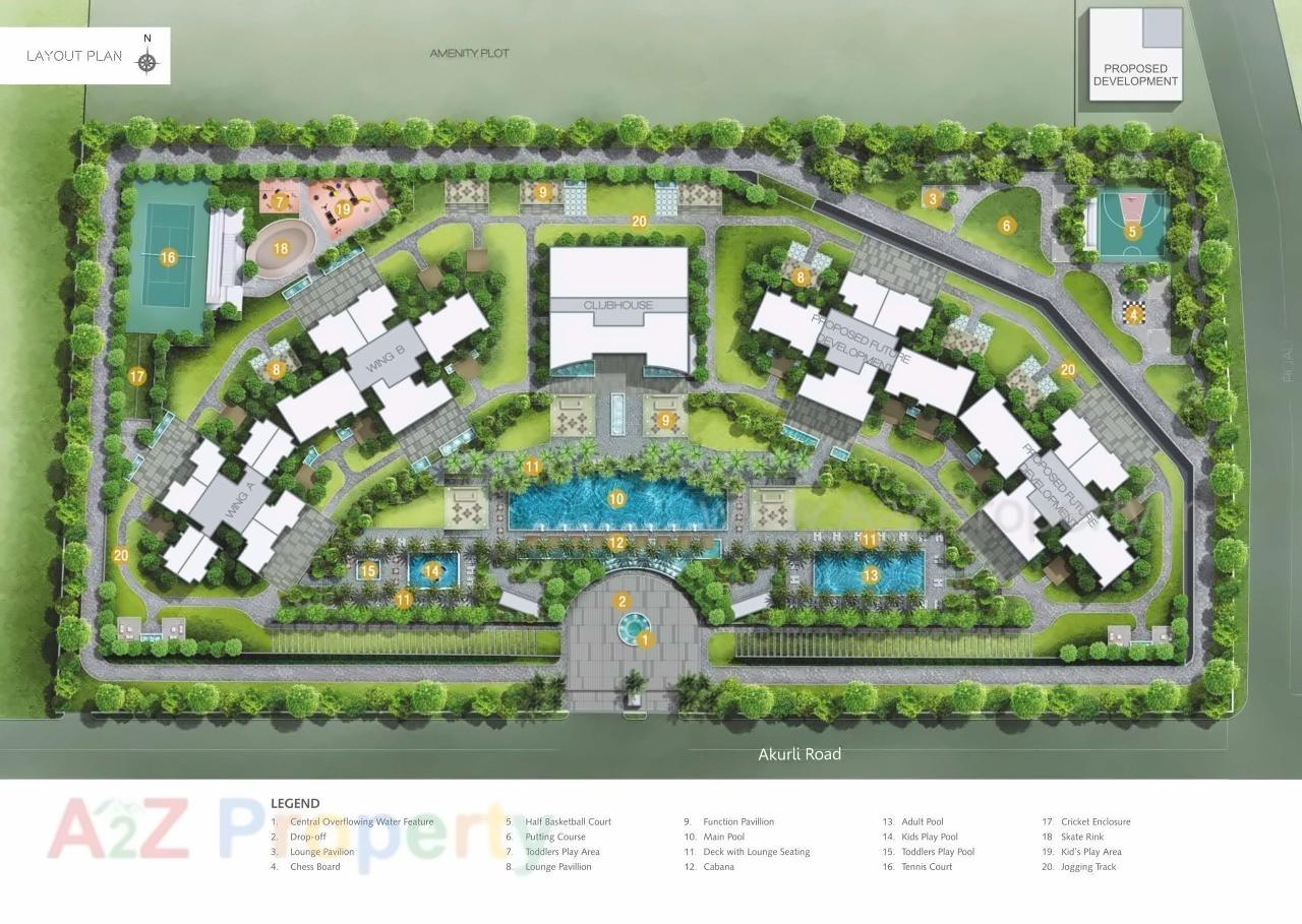 Layout of real estate project Whitecity located at Borivali, MumbaiSuburban, Maharashtra