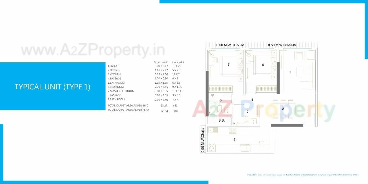 Layout of real estate project Winspace Amelio located at Andheri, MumbaiSuburban, Maharashtra