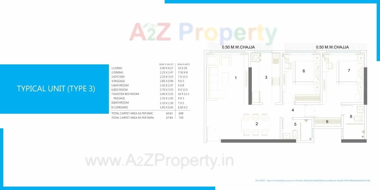 Layout of real estate project Winspace Amelio located at Andheri, MumbaiSuburban, Maharashtra