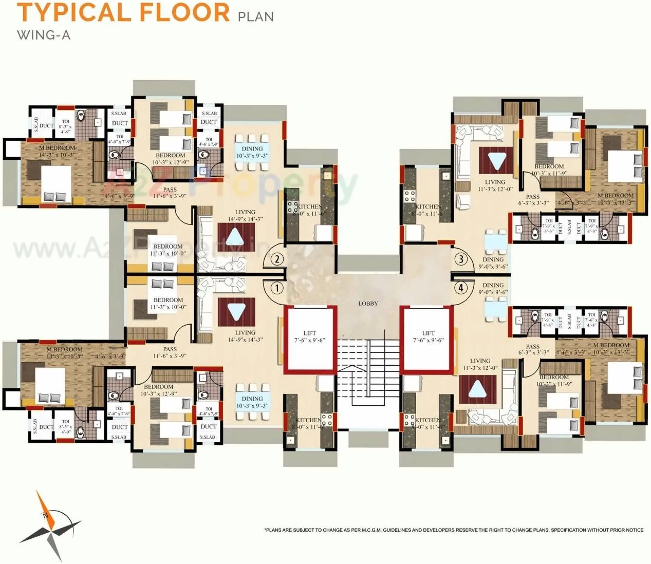 Layout of real estate project Xpoint Redevelopment Of Prem Bhavna Chsl located at Borivali, MumbaiSuburban, Maharashtra