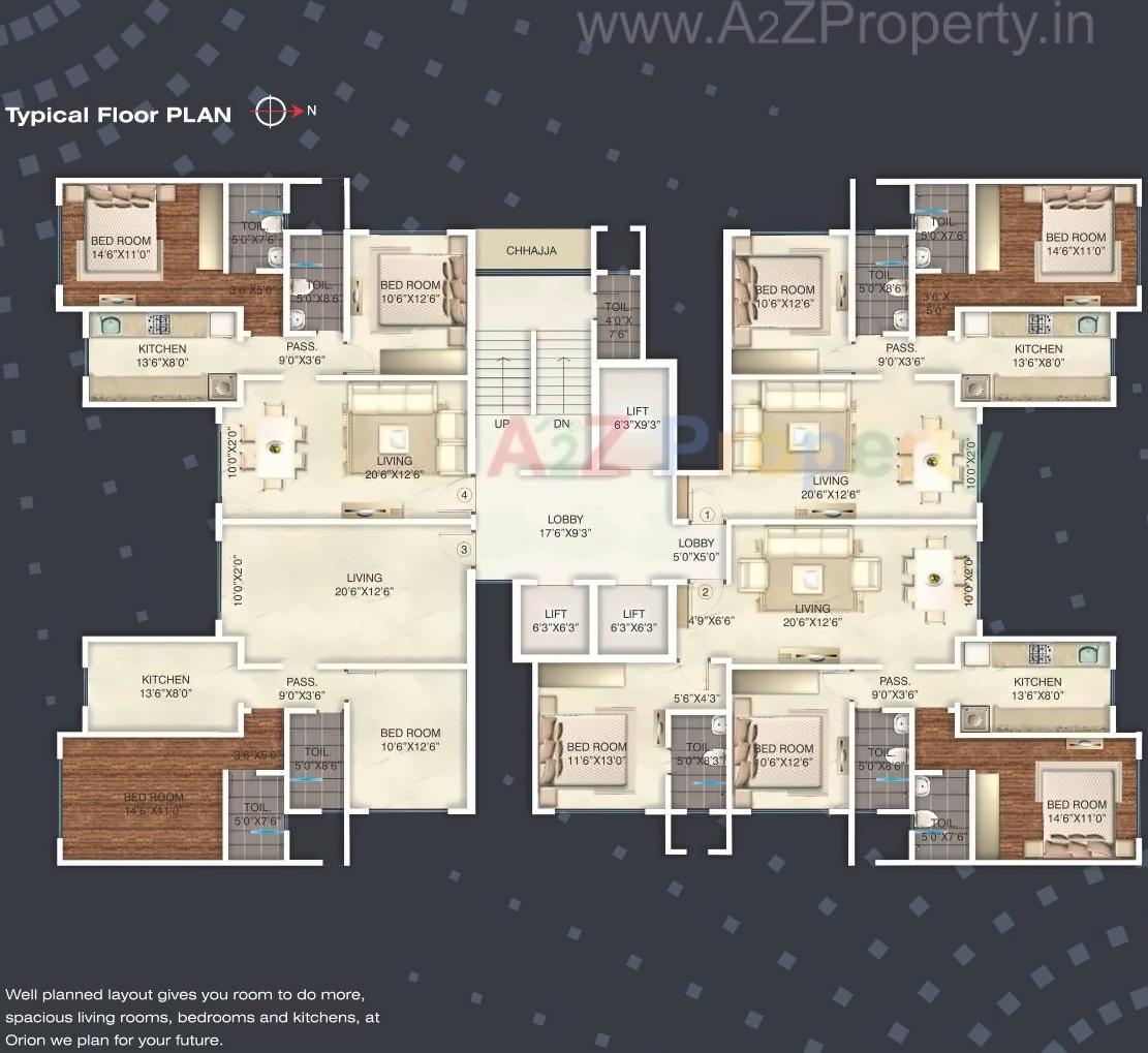 Layout of real estate project Yash Orion located at Borivali, MumbaiSuburban, Maharashtra