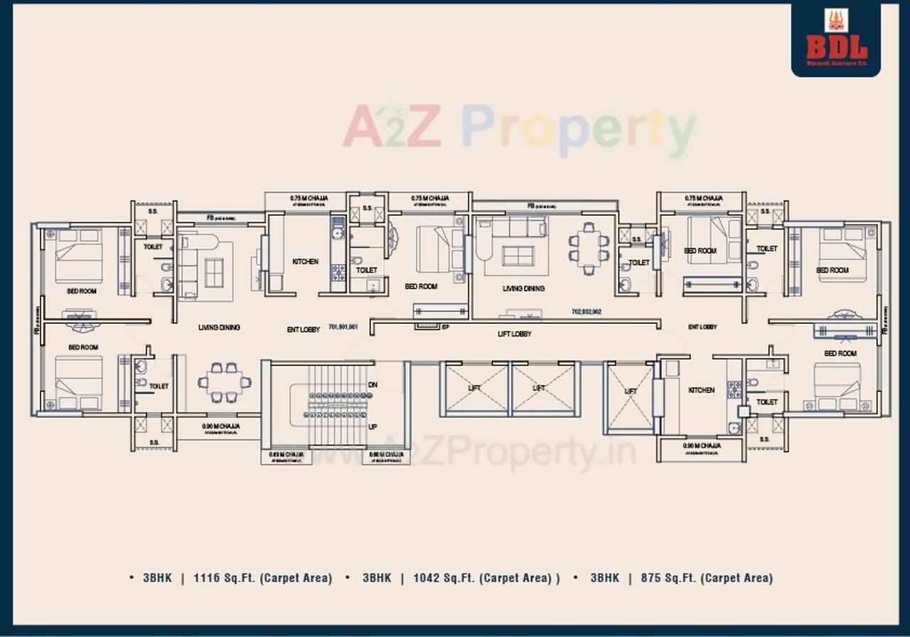Layout of real estate project Zen Apartments located at Kurla, MumbaiSuburban, Maharashtra