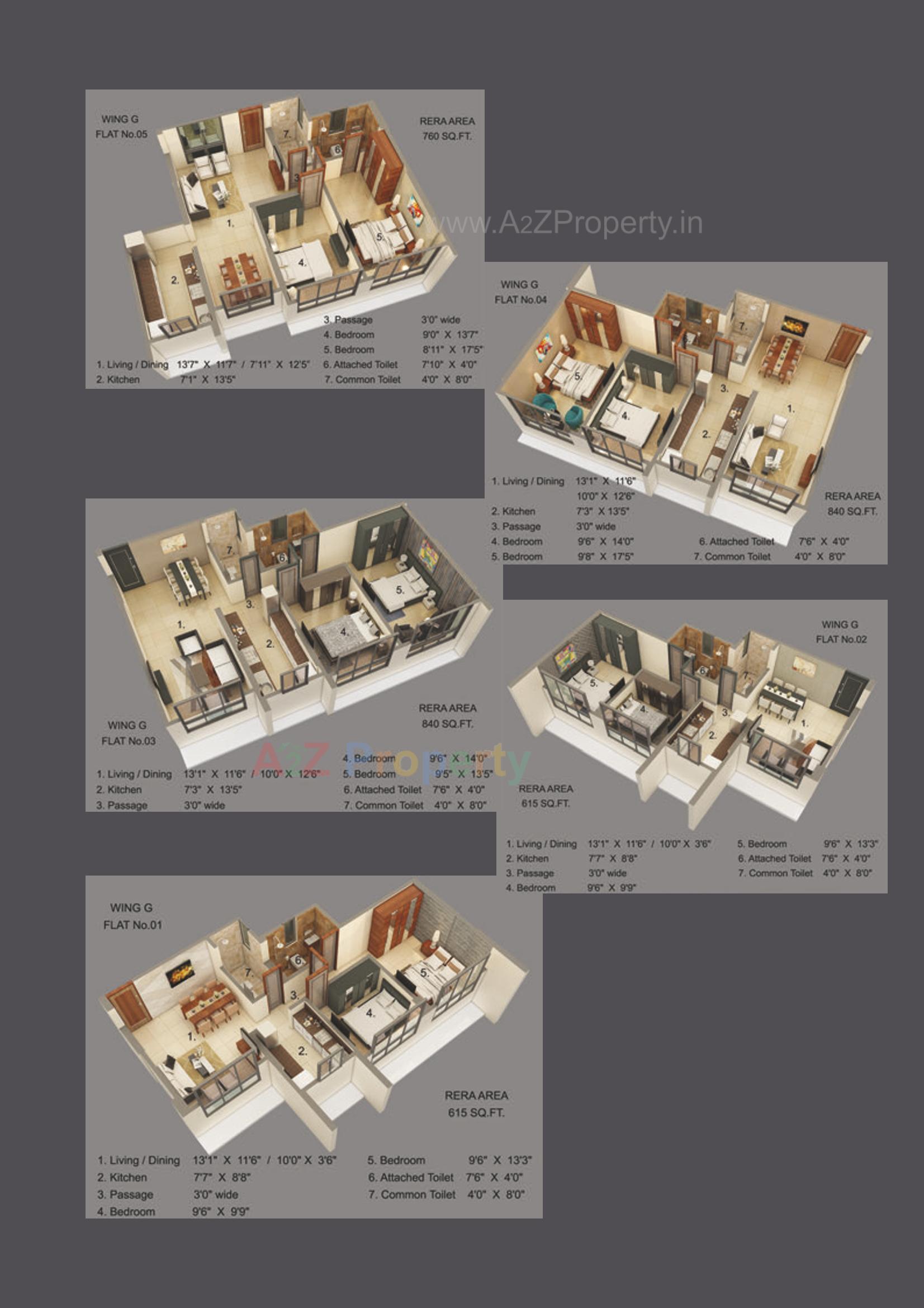 Layout of real estate project Zynergy located at Kurla, MumbaiSuburban, Maharashtra