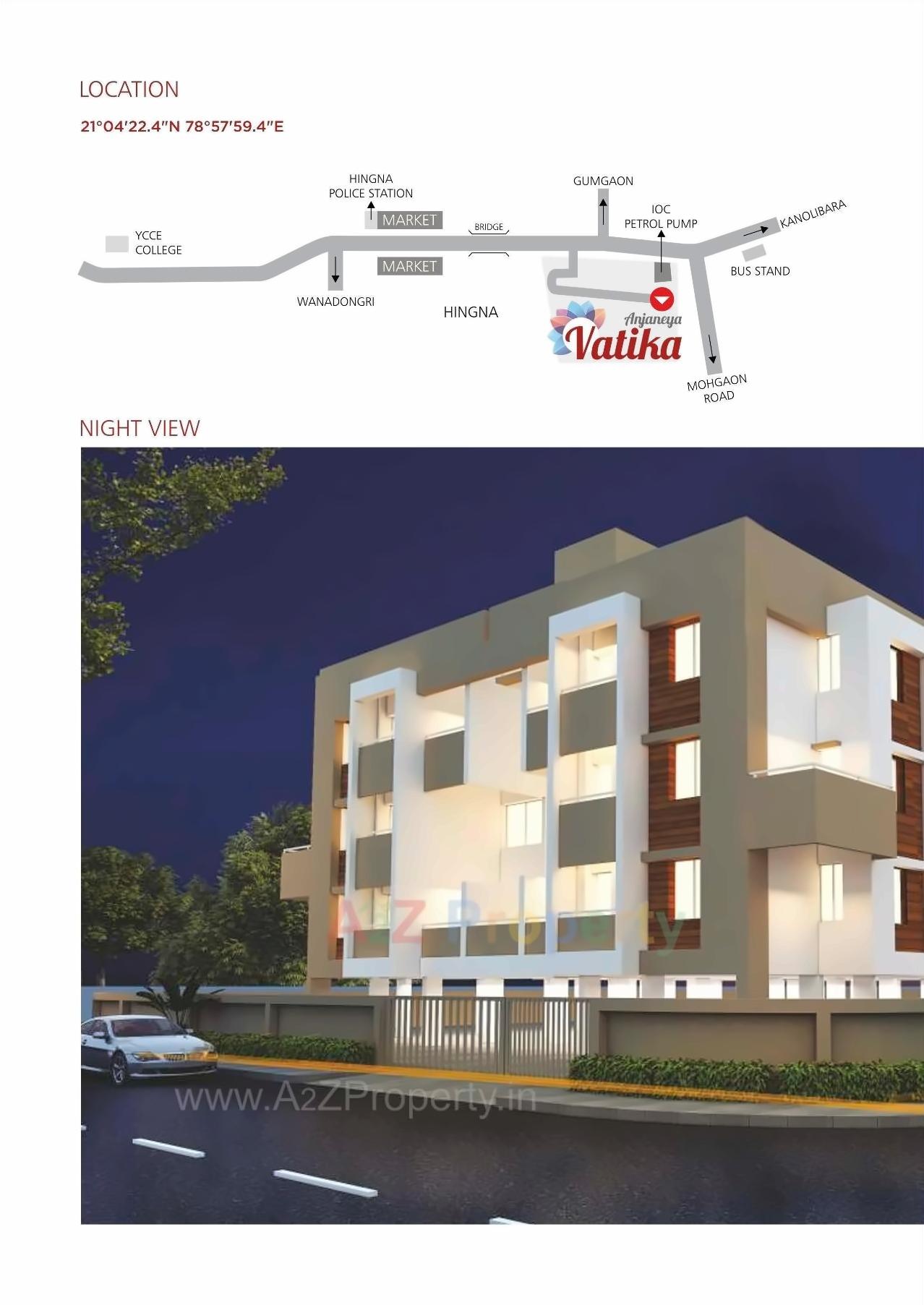3D Elevation of real estate project Anjaneya Vatika located at Hingna, Nagpur, Maharashtra