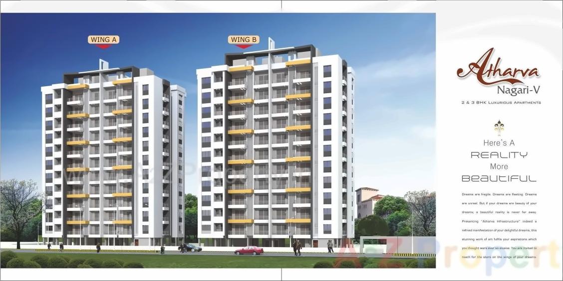3D Elevation of real estate project Atharva Nagari located at Pipla, Nagpur, Maharashtra
