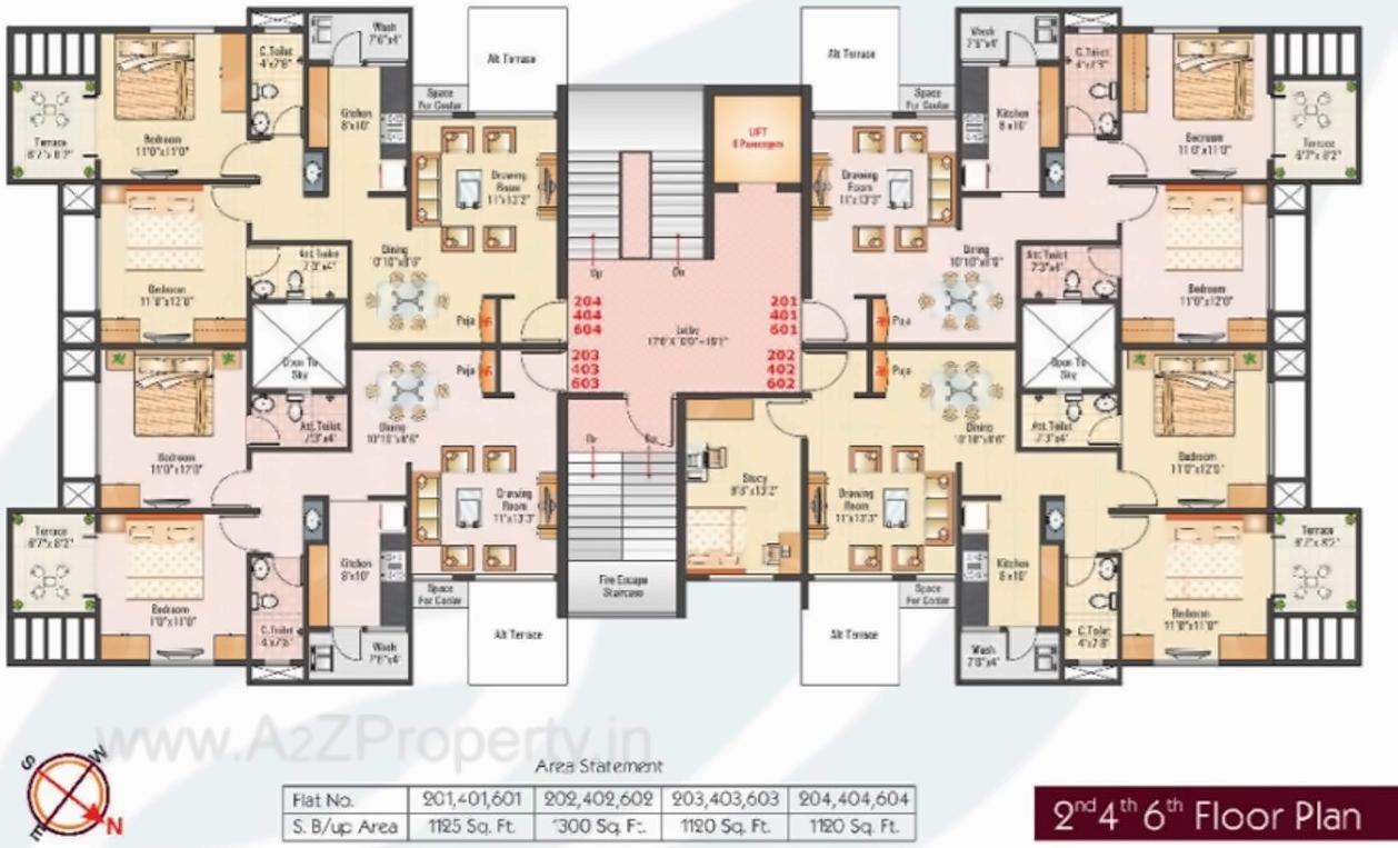 Layout of real estate project Balkrishna Apartment located at Nagpur-m-corp, Nagpur, Maharashtra