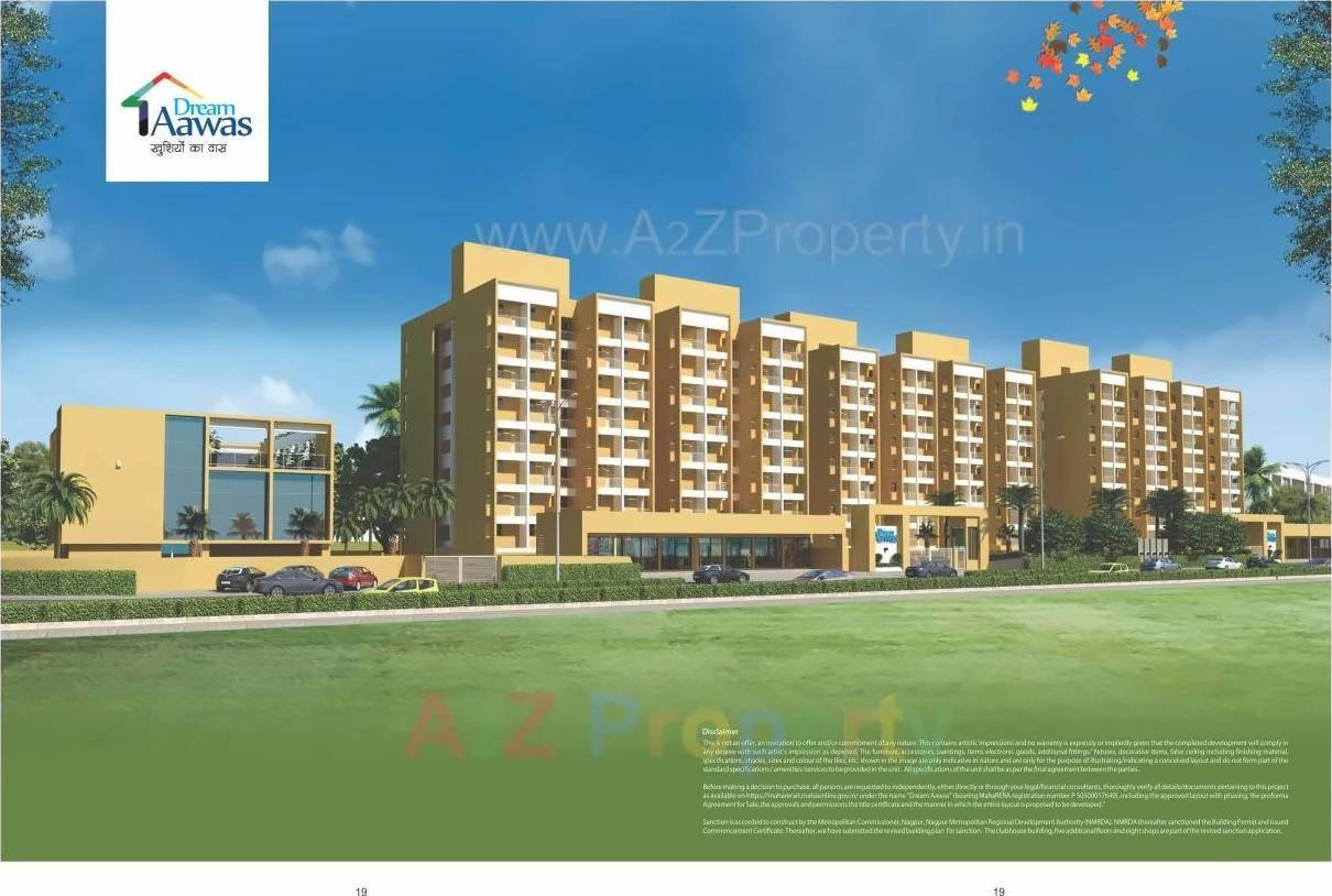 3D Elevation of real estate project Dream Aawas located at Shankarpur, Nagpur, Maharashtra