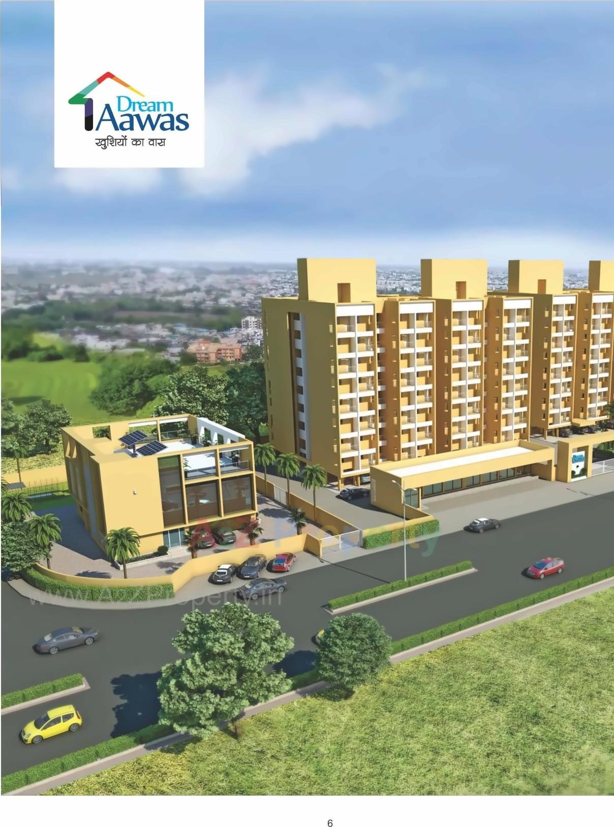 3D Elevation of real estate project Dream Aawas located at Shankarpur, Nagpur, Maharashtra