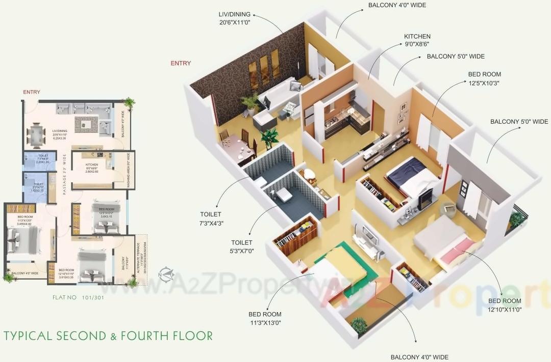 Layout of real estate project Gajanan Palace located at Nagpur-m-corp, Nagpur, Maharashtra