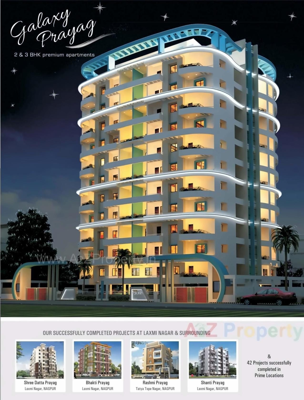 3D Elevation of real estate project Galaxy Prayag located at Nagpur-m-corp, Nagpur, Maharashtra