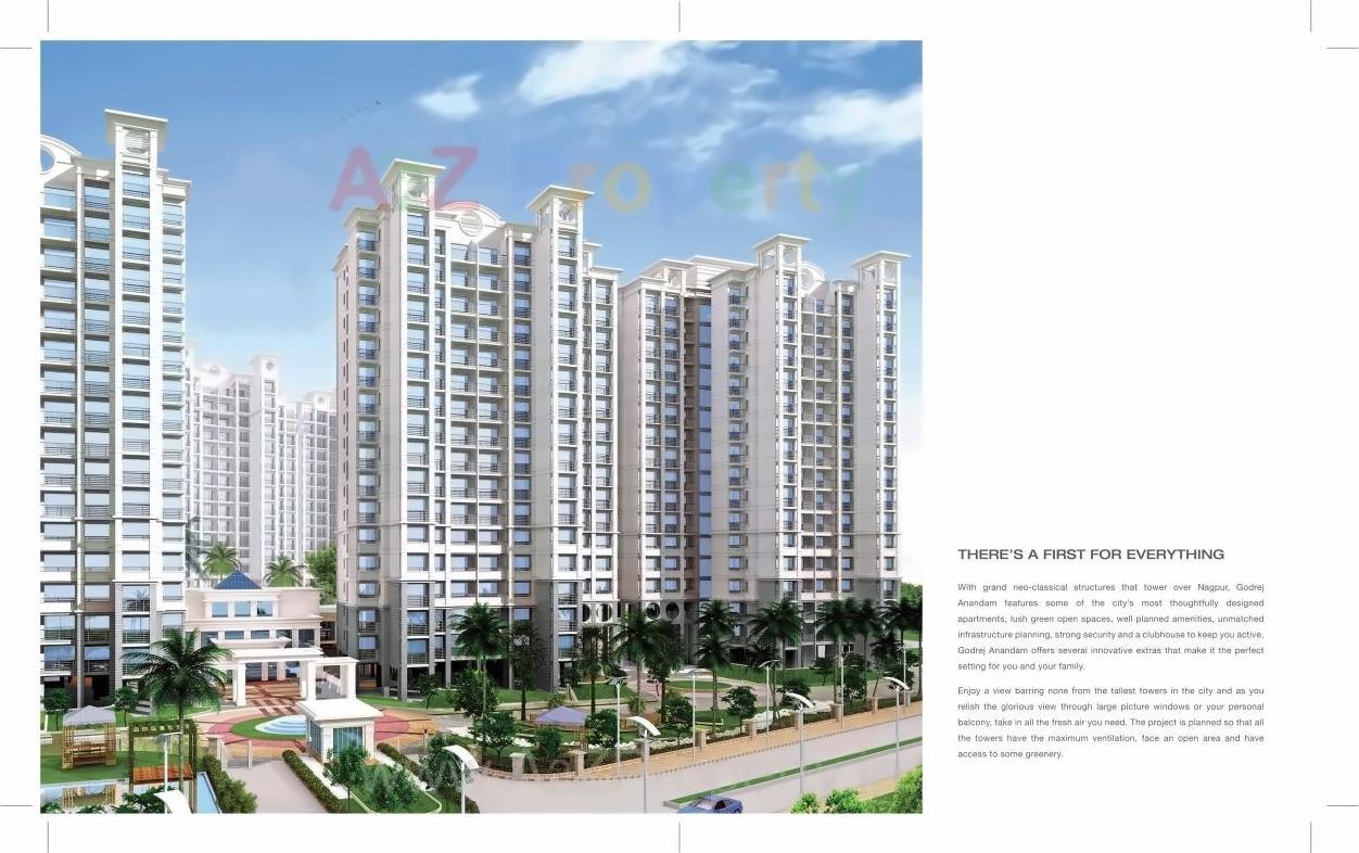 3D Elevation of real estate project Godrej Anandam located at Nagpur-m-corp, Nagpur, Maharashtra