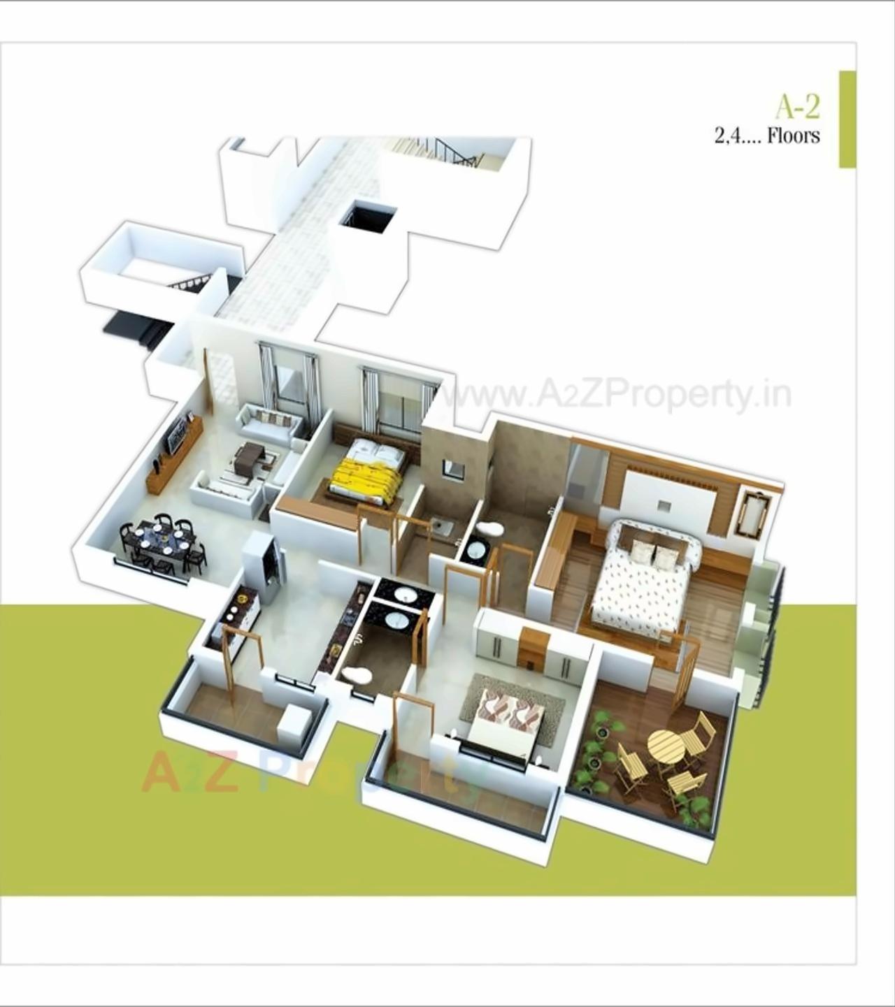 Layout of real estate project Janai   Balaji Apartments located at Nagpur-m-corp, Nagpur, Maharashtra