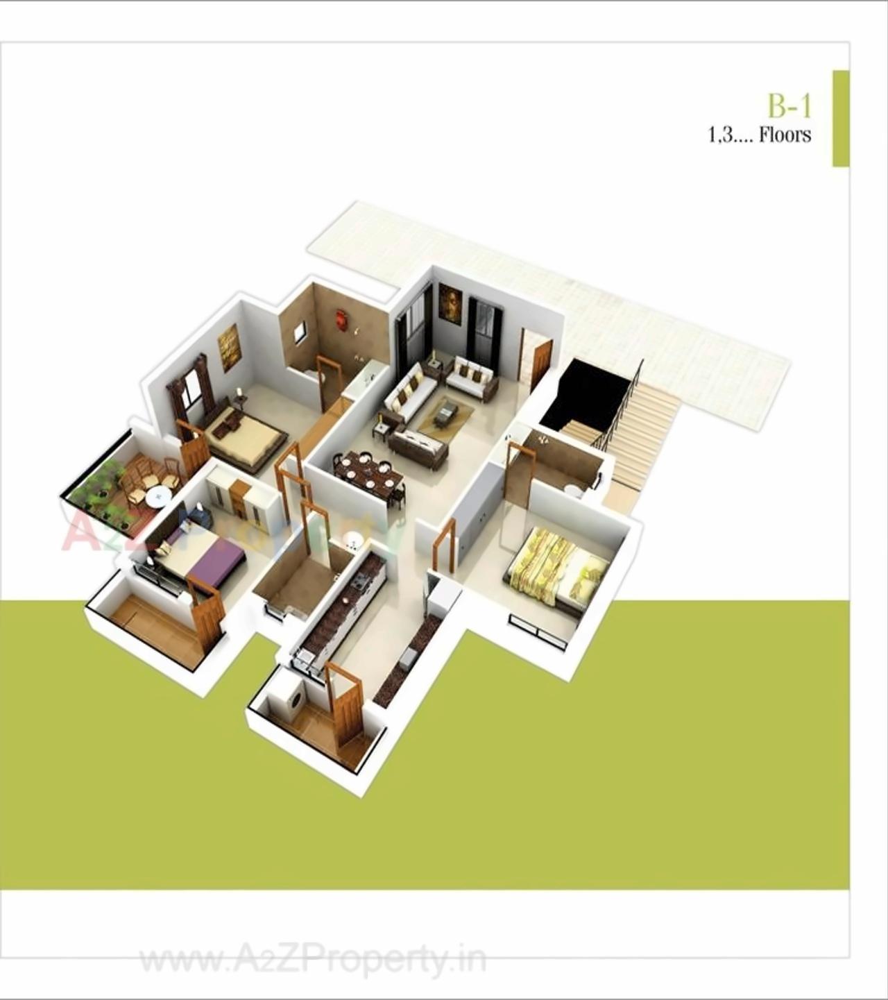 Layout of real estate project Janai   Balaji Apartments located at Nagpur-m-corp, Nagpur, Maharashtra
