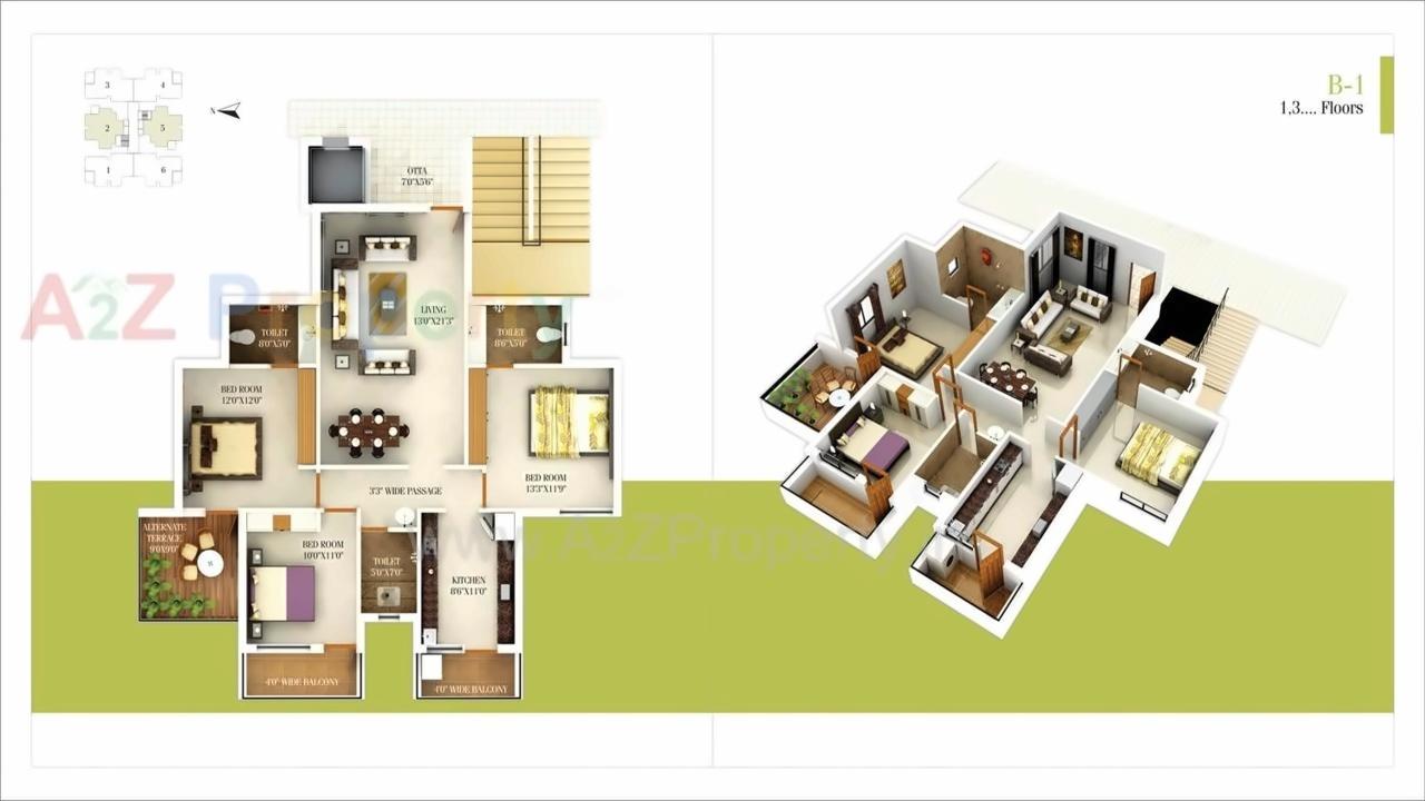Layout of real estate project Janai   Balaji Apartments located at Nagpur-m-corp, Nagpur, Maharashtra