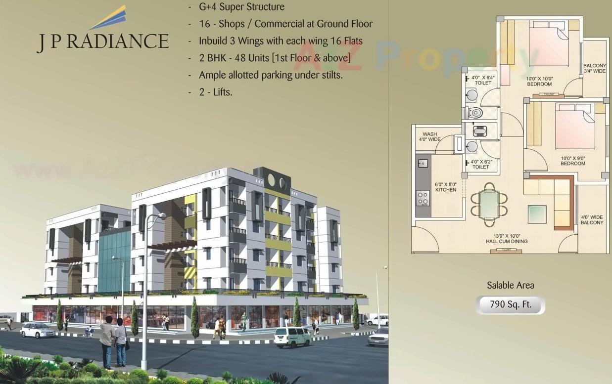 Layout of real estate project Jp Radiance located at Hingna, Nagpur, Maharashtra