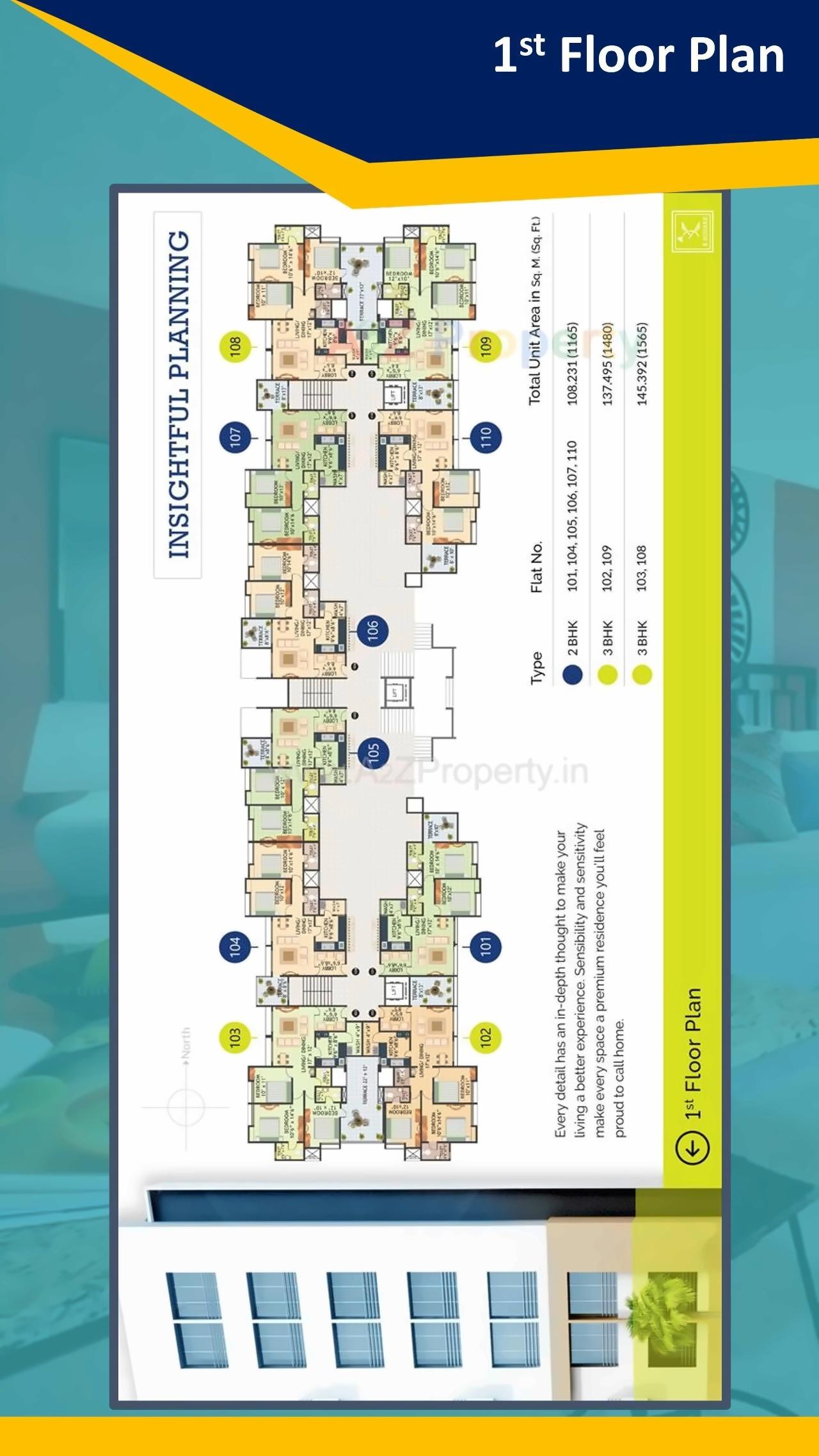 Layout of real estate project K Square Apartments located at Nagpur-m-corp, Nagpur, Maharashtra