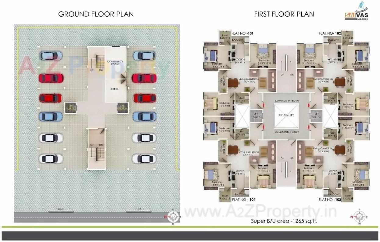 Layout of real estate project Koastal Apartments located at Nagpur-m-corp, Nagpur, Maharashtra