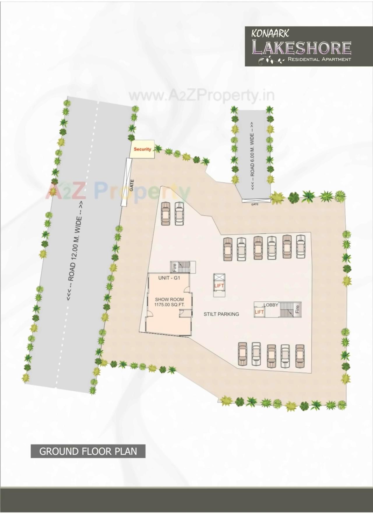 Layout of real estate project Konaark Lakeshore located at Nagpur-m-corp, Nagpur, Maharashtra