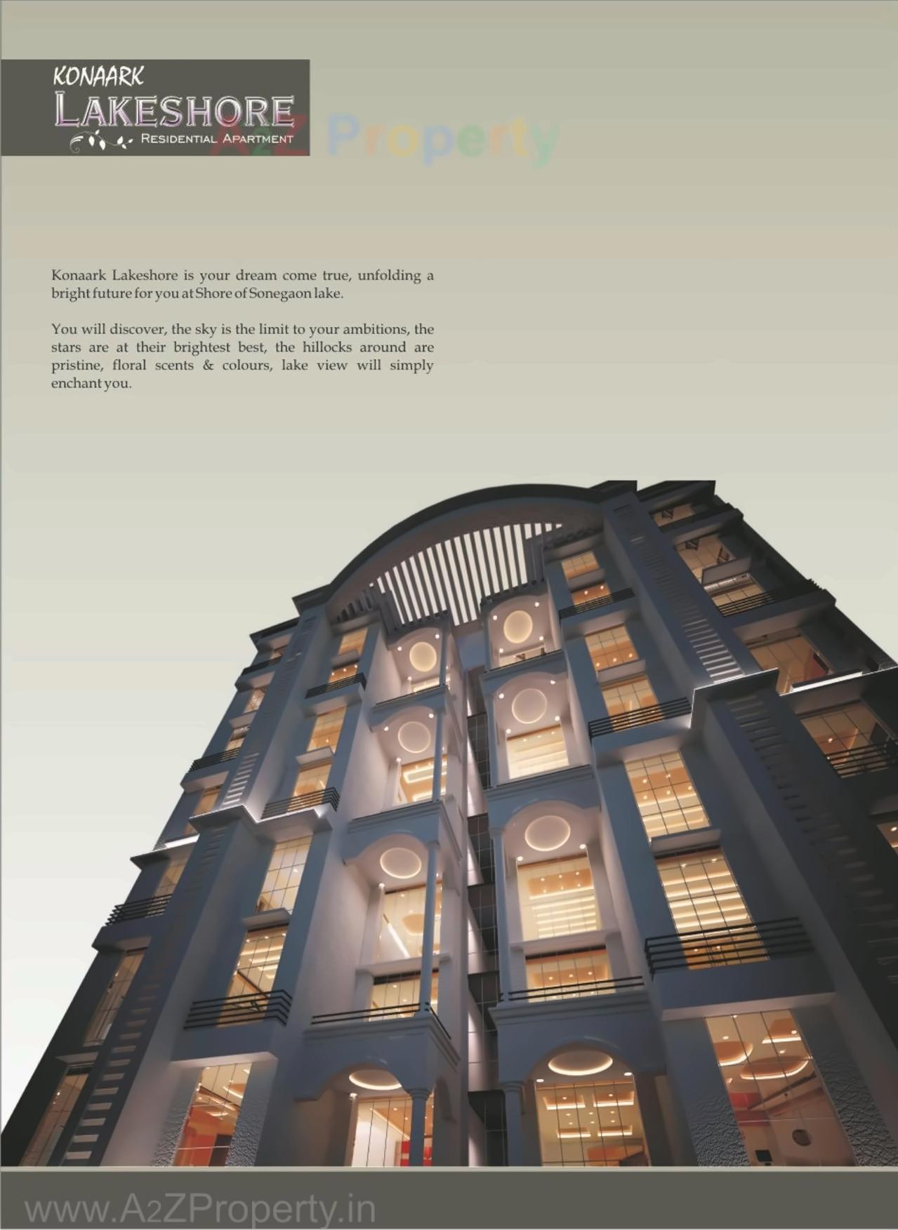 3D Elevation of real estate project Konaark Lakeshore located at Nagpur-m-corp, Nagpur, Maharashtra