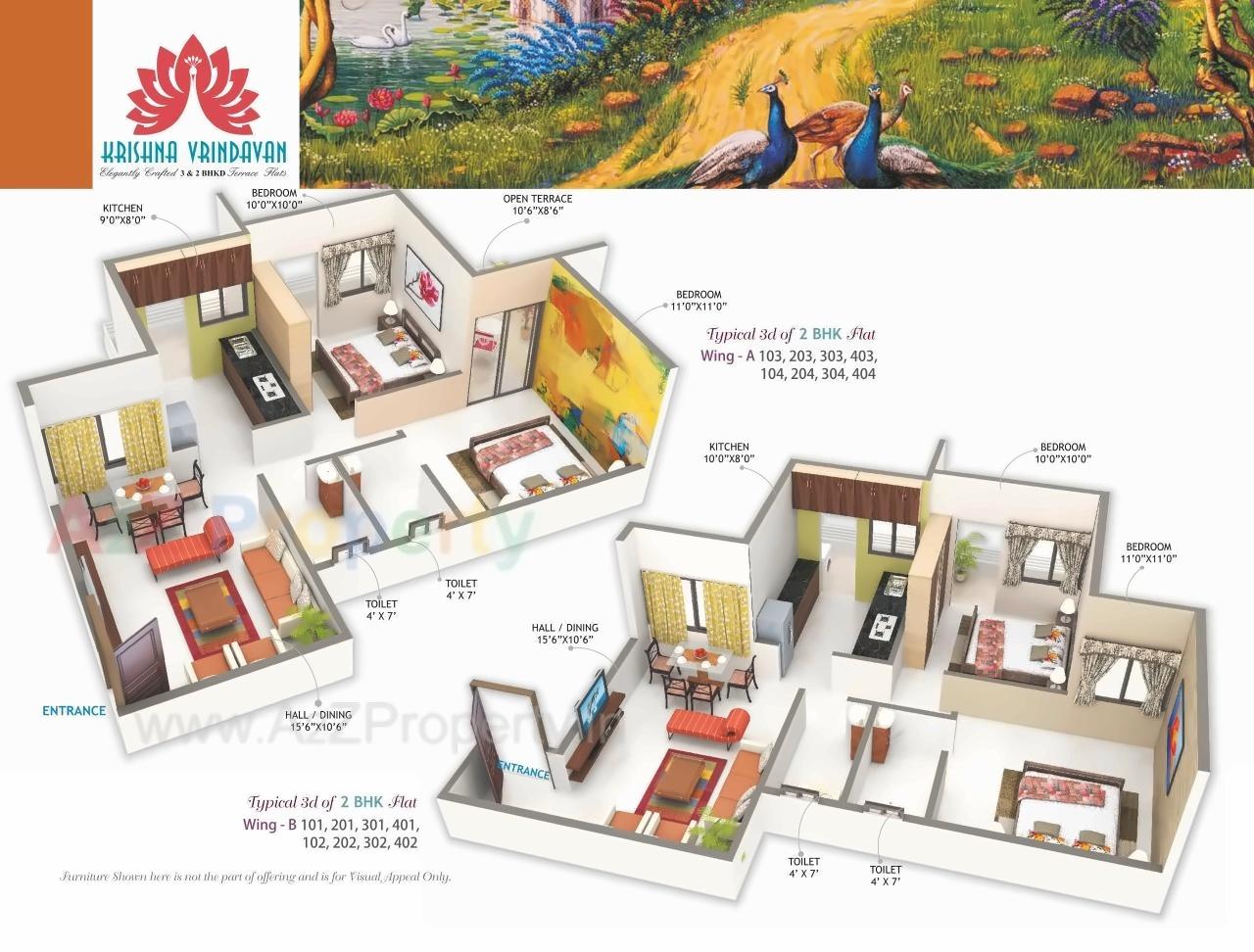 Layout of real estate project Krishna Vrindavan located at Nagpur-m-corp, Nagpur, Maharashtra