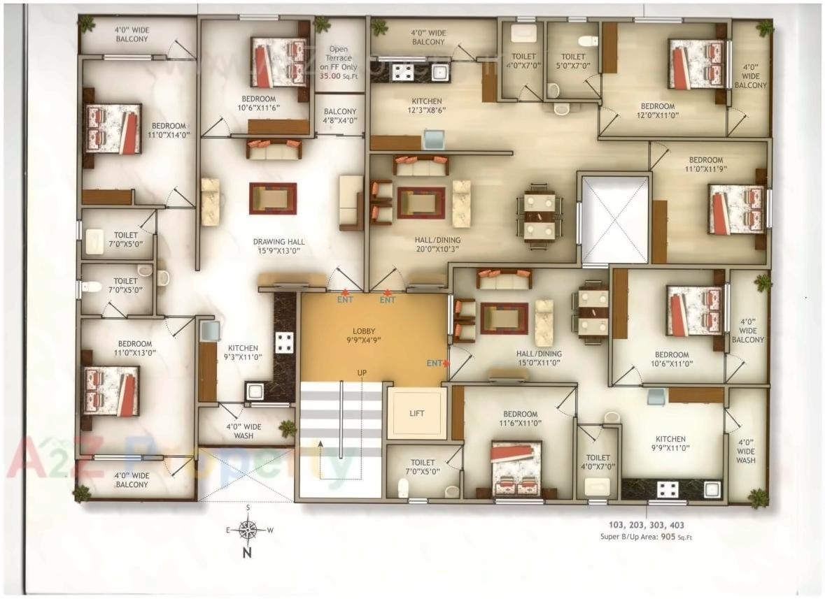 Layout of real estate project Laxmi Narayan Residency located at Nagpur-m-corp, Nagpur, Maharashtra
