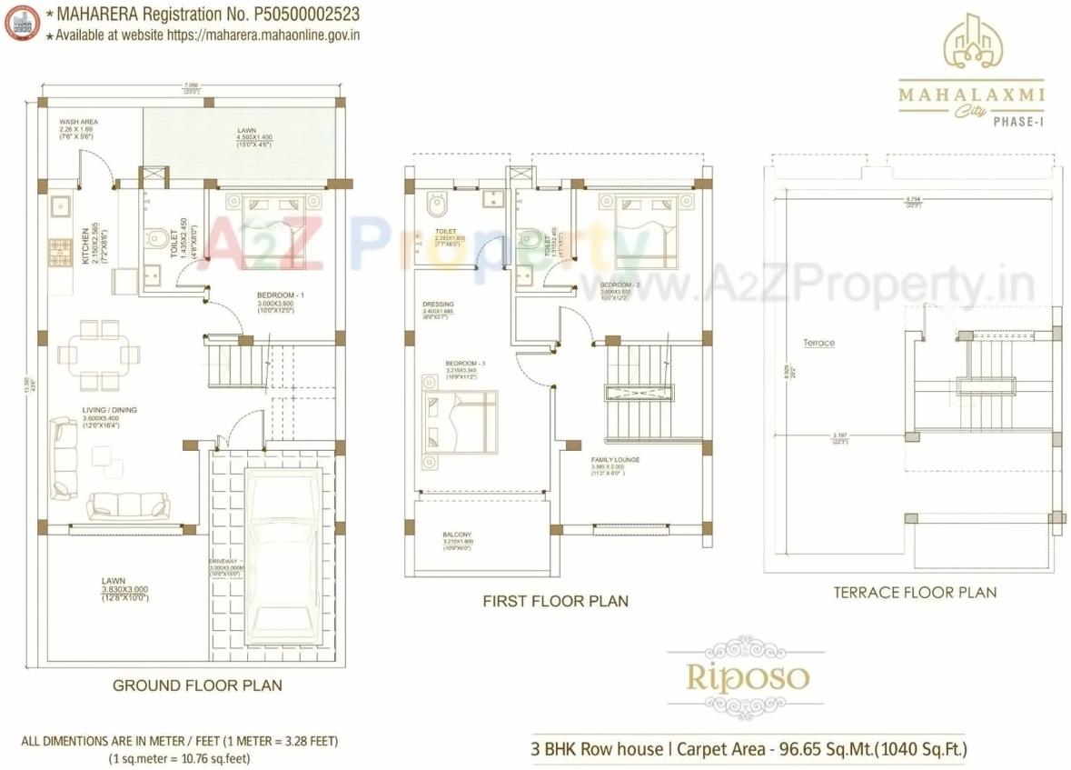 Layout of real estate project Mahalaxmi City located at Bokhara, Nagpur, Maharashtra