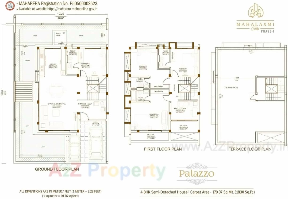 Layout of real estate project Mahalaxmi City located at Bokhara, Nagpur, Maharashtra