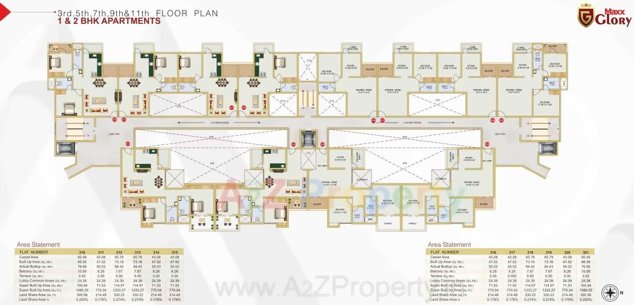 Layout of real estate project Maxx Glory located at Beltarodi, Nagpur, Maharashtra