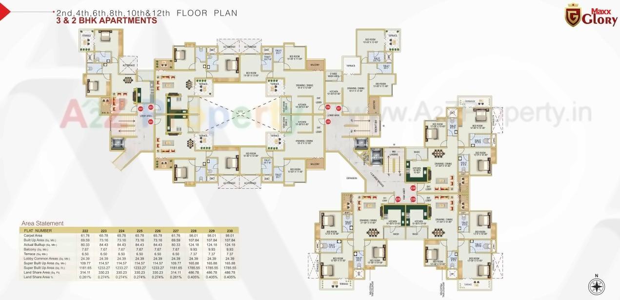 Layout of real estate project Maxx Glory located at Beltarodi, Nagpur, Maharashtra