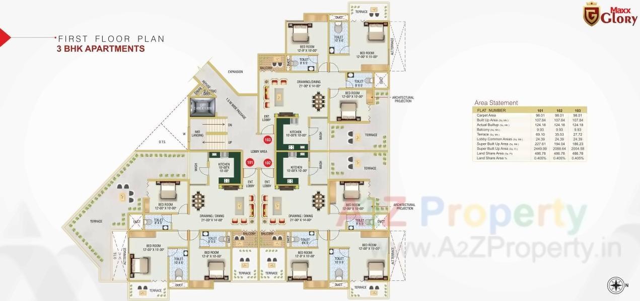 Layout of real estate project Maxx Glory located at Beltarodi, Nagpur, Maharashtra