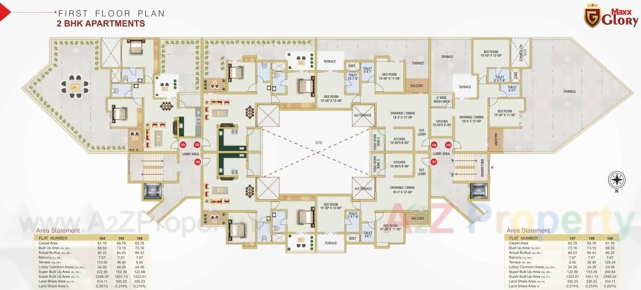 Layout of real estate project Maxx Glory located at Beltarodi, Nagpur, Maharashtra