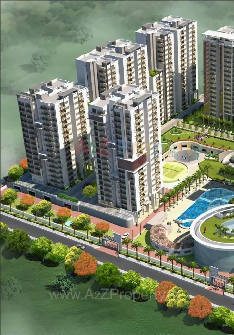 3D Elevation of real estate project Moraj Waterfall Gateway River Block located at Khapari, Nagpur, Maharashtra