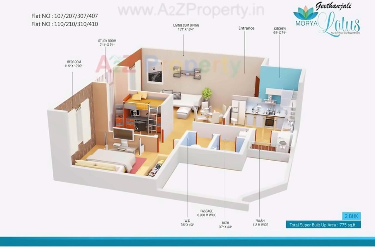 Layout of real estate project Morya Lotus located at Butibori, Nagpur, Maharashtra