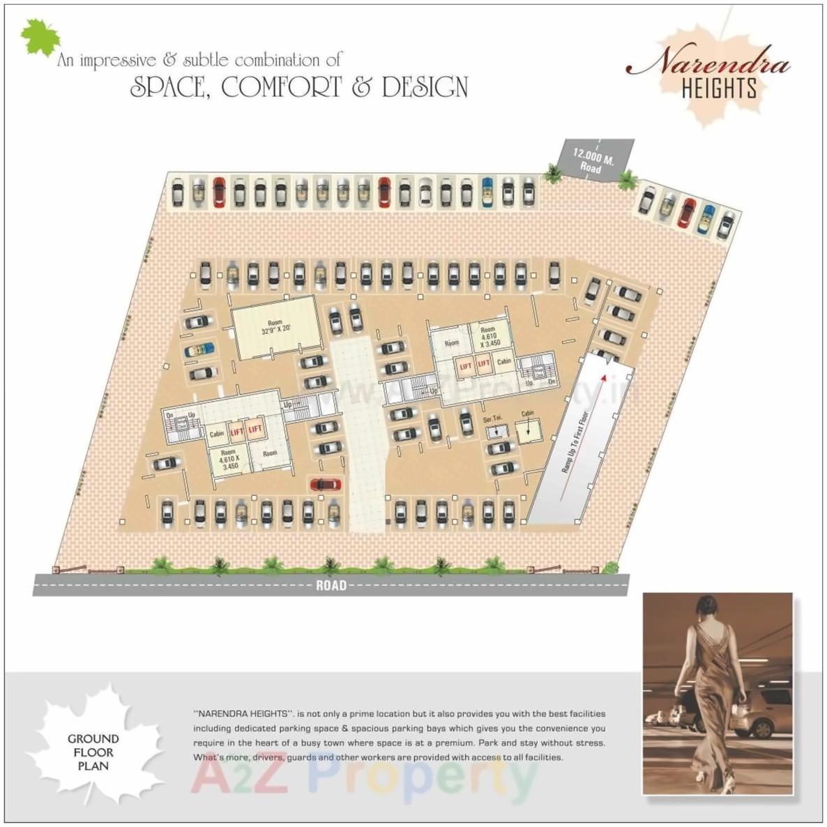 Layout of real estate project Narendra Heights located at Nagpur-urban, Nagpur, Maharashtra