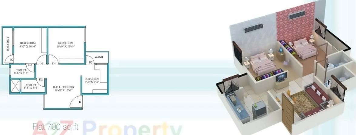 Layout of real estate project Neel Vihar located at Nagpur-m-corp, Nagpur, Maharashtra