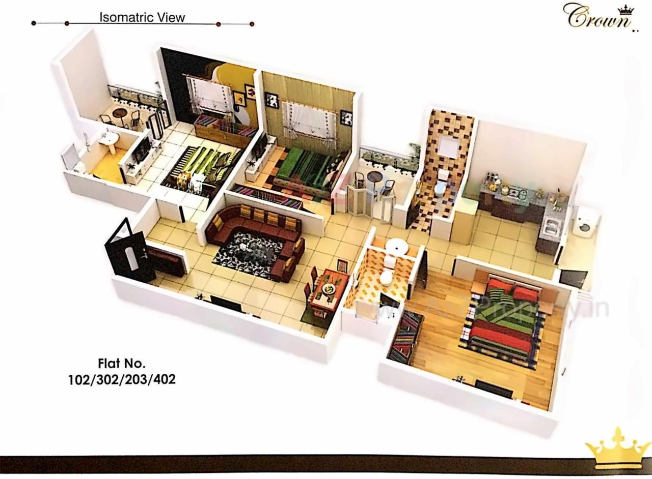 Layout of real estate project Nirman Crown located at Nagpur-m-corp, Nagpur, Maharashtra