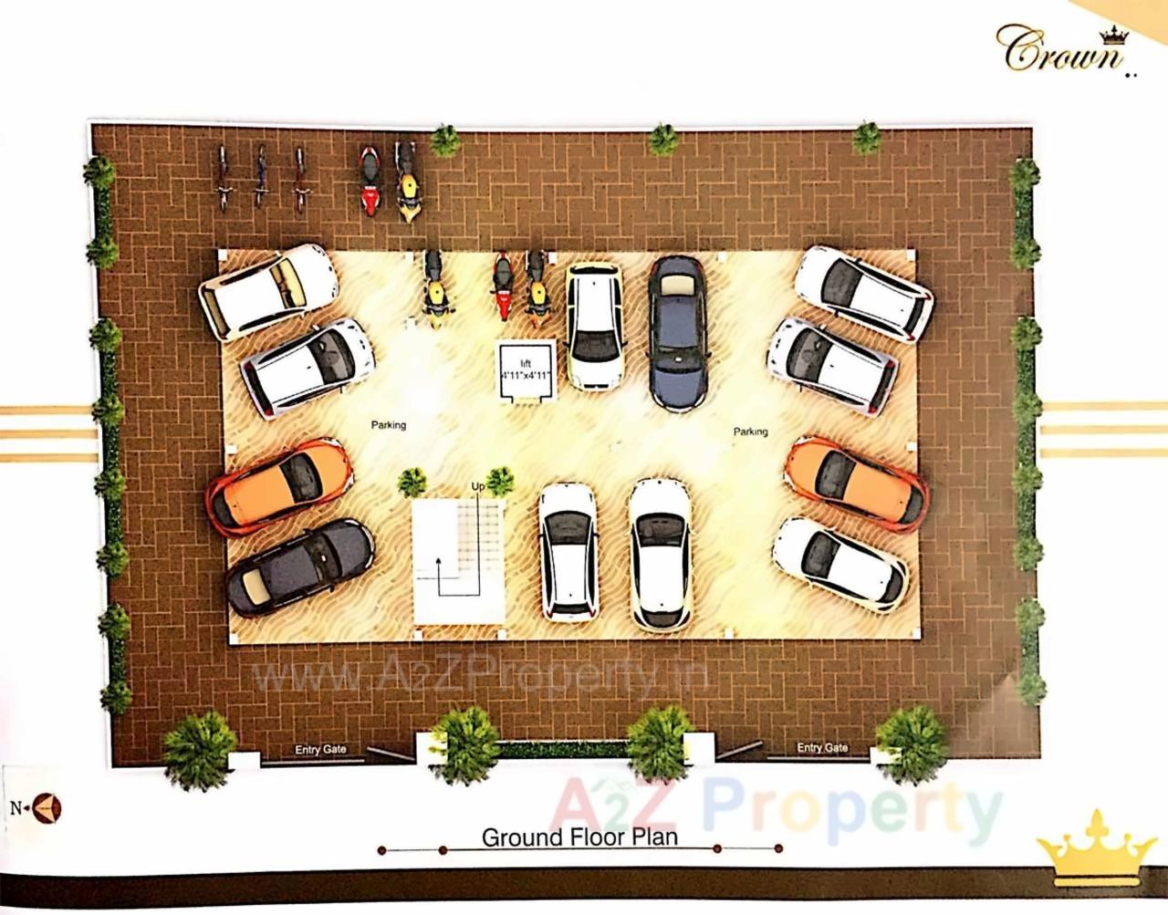 Layout of real estate project Nirman Crown located at Nagpur-m-corp, Nagpur, Maharashtra