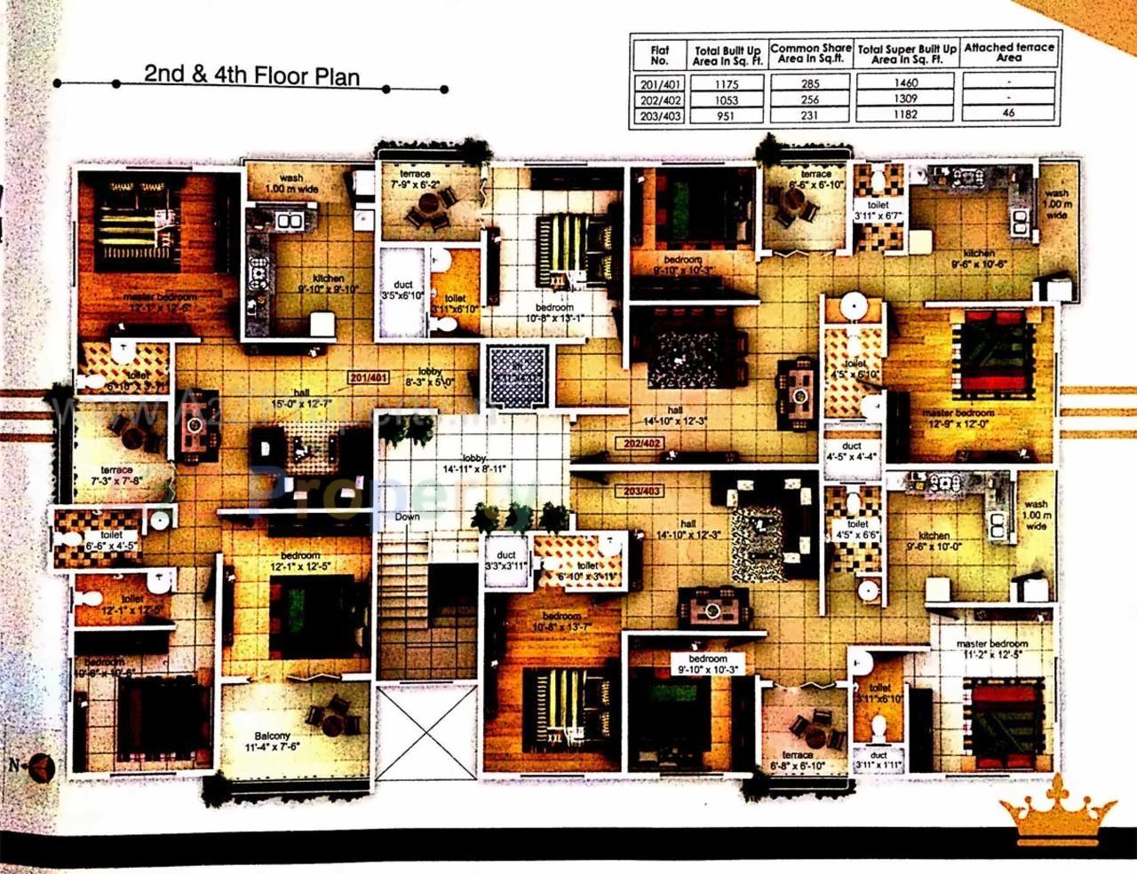 Layout of real estate project Nirman Crown located at Nagpur-m-corp, Nagpur, Maharashtra