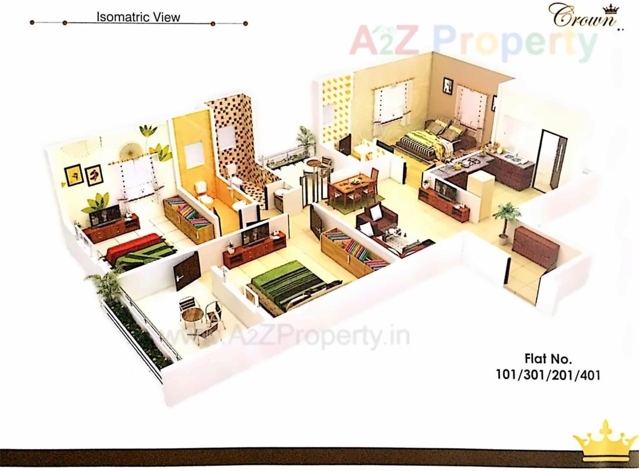 Layout of real estate project Nirman Crown located at Nagpur-m-corp, Nagpur, Maharashtra