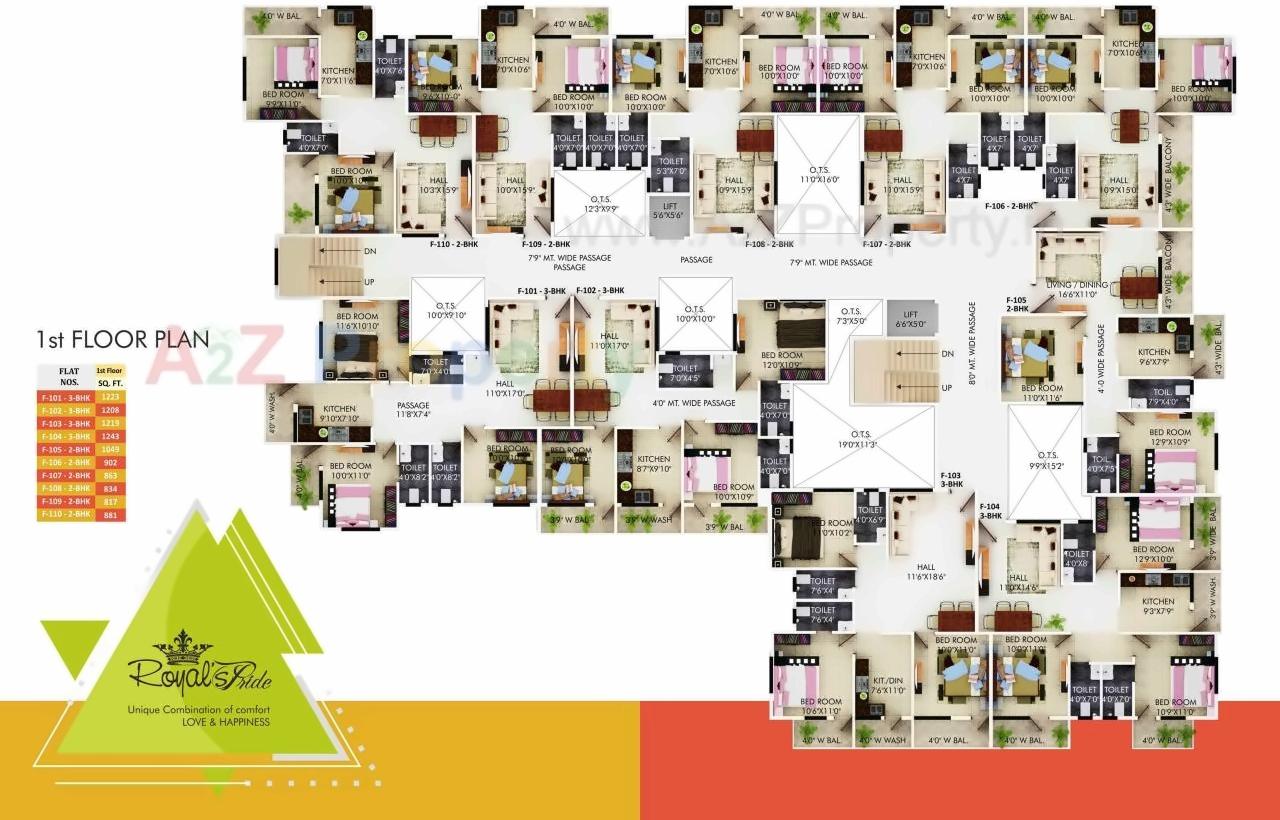Layout of real estate project Royal Pride located at Nagpur-m-corp, Nagpur, Maharashtra