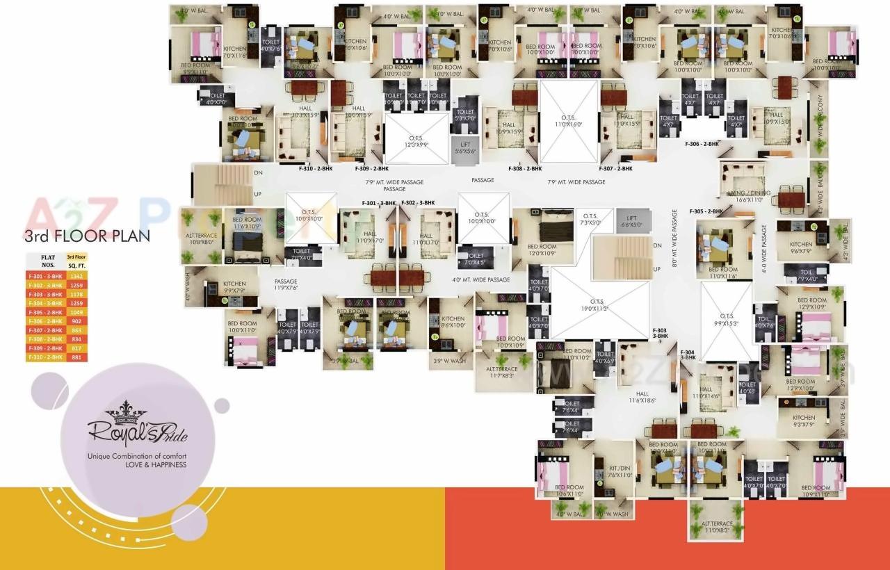 Layout of real estate project Royal Pride located at Nagpur-m-corp, Nagpur, Maharashtra