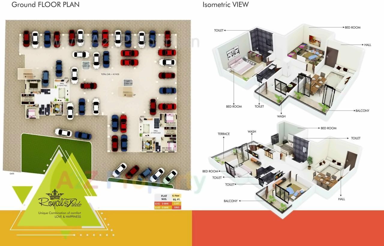 Layout of real estate project Royal Pride located at Nagpur-m-corp, Nagpur, Maharashtra
