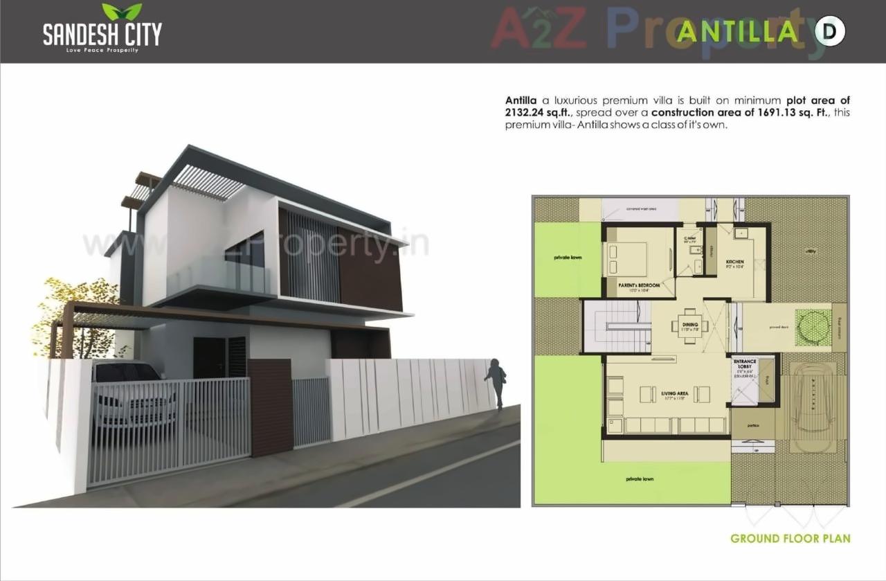 Layout of real estate project Sandesh City Apartment located at Jamtha, Nagpur, Maharashtra