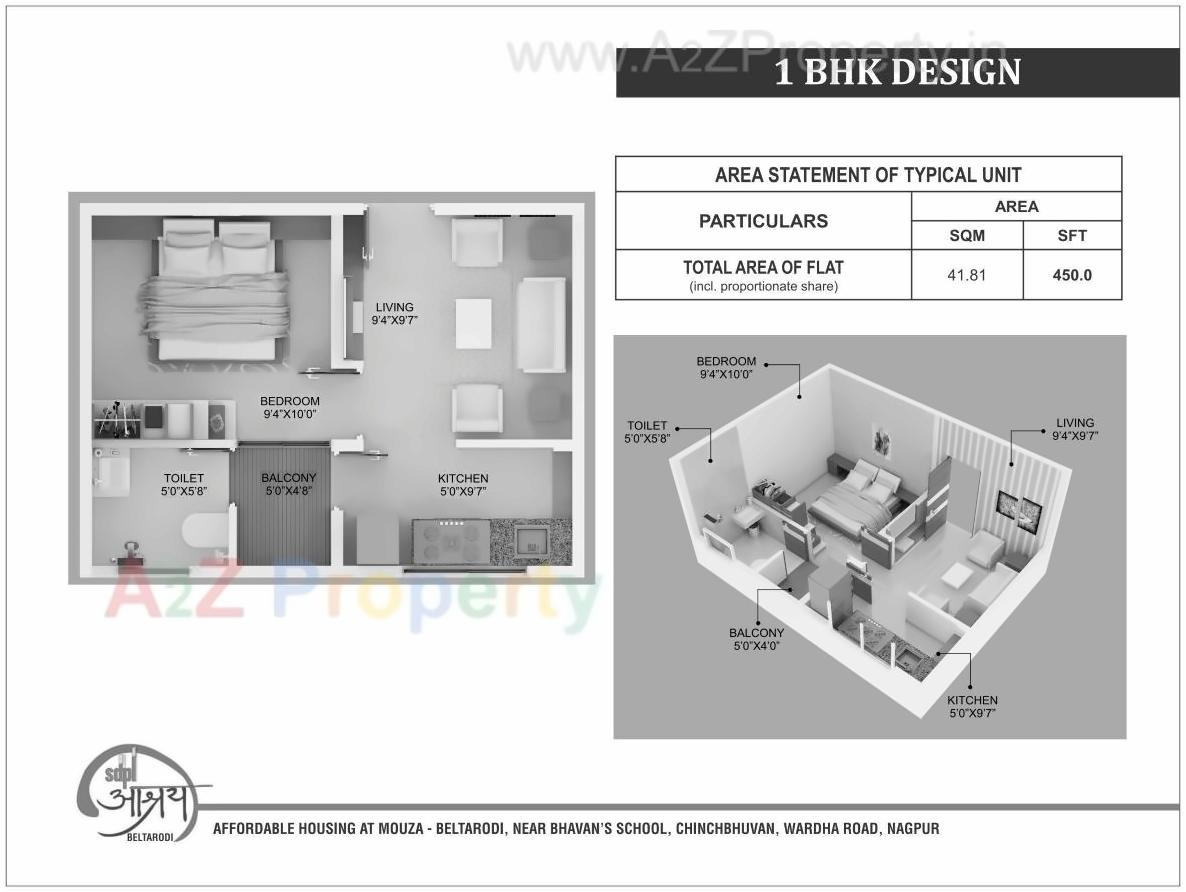 Layout of real estate project Sdpl Aashray Beltarodi located at Beltarodi, Nagpur, Maharashtra