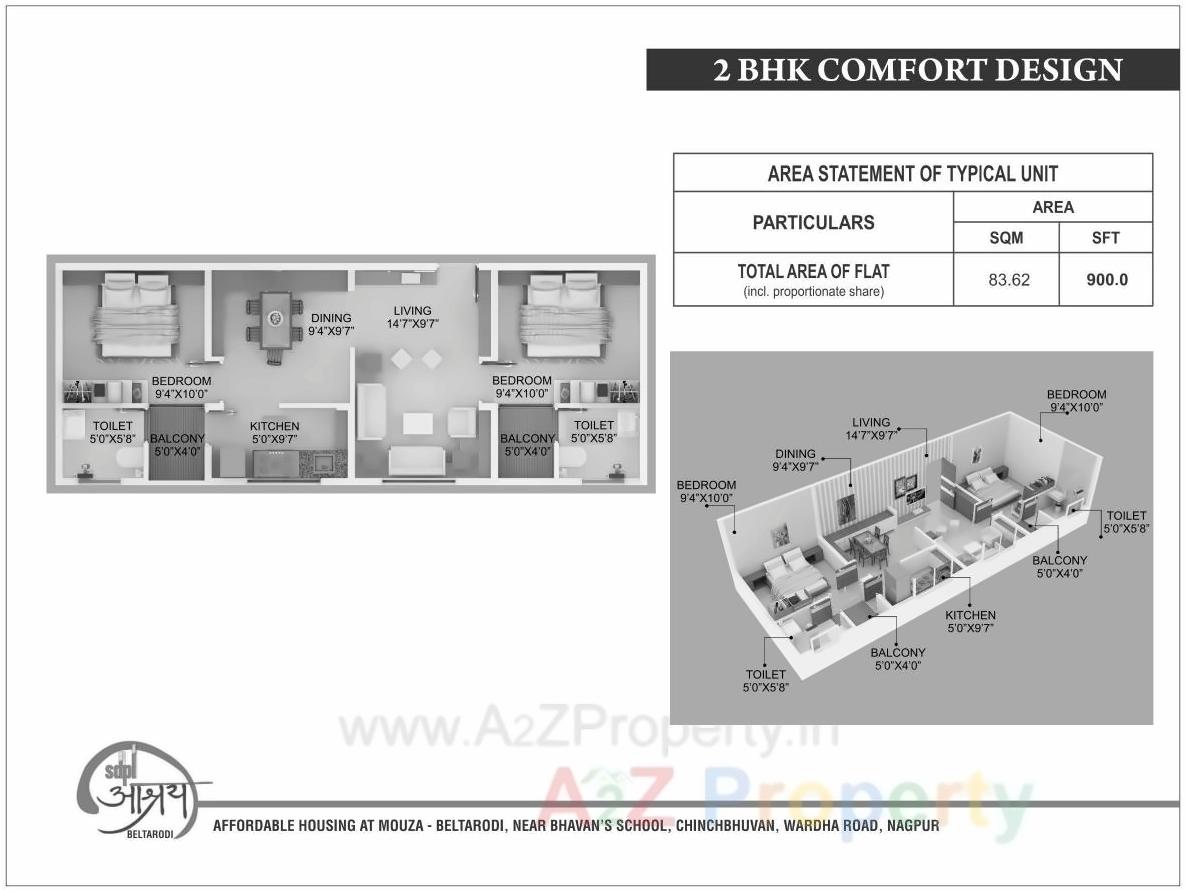 Layout of real estate project Sdpl Aashray Beltarodi located at Beltarodi, Nagpur, Maharashtra