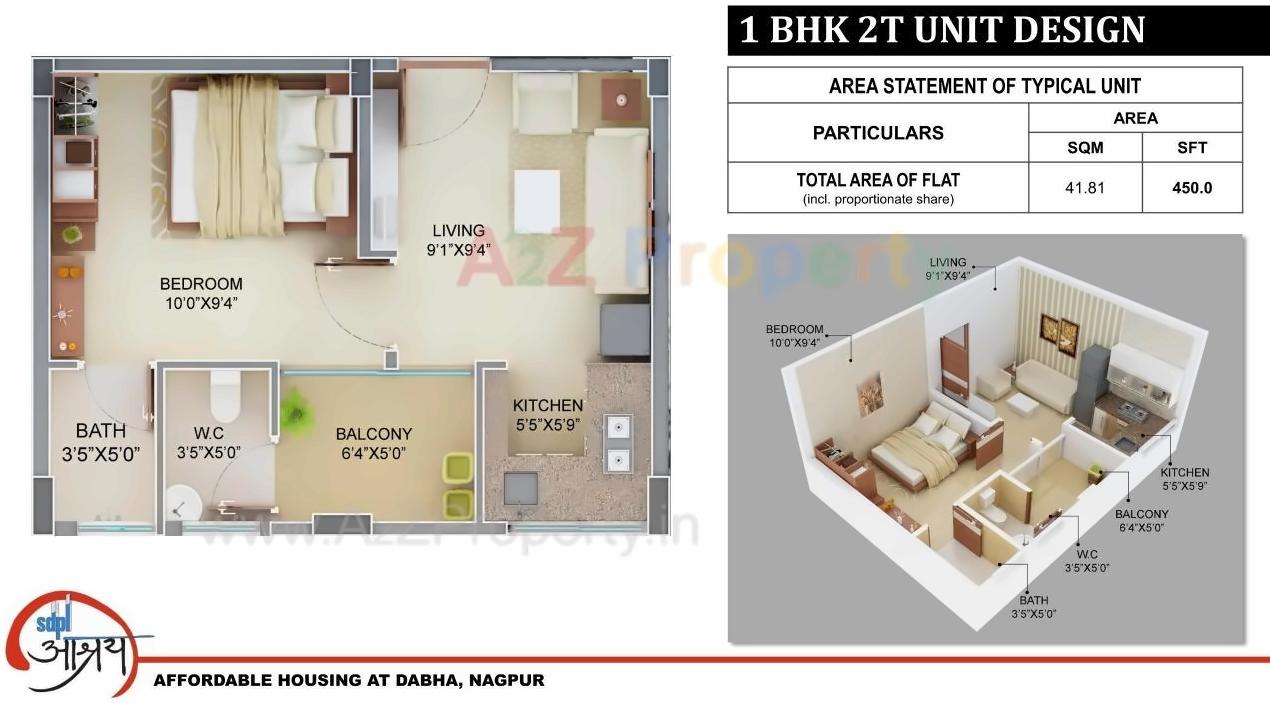 Layout of real estate project Sdpl Aashray located at Nagpur-m-corp, Nagpur, Maharashtra